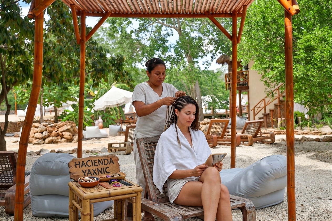 African braids at Hacienda Yaxnic